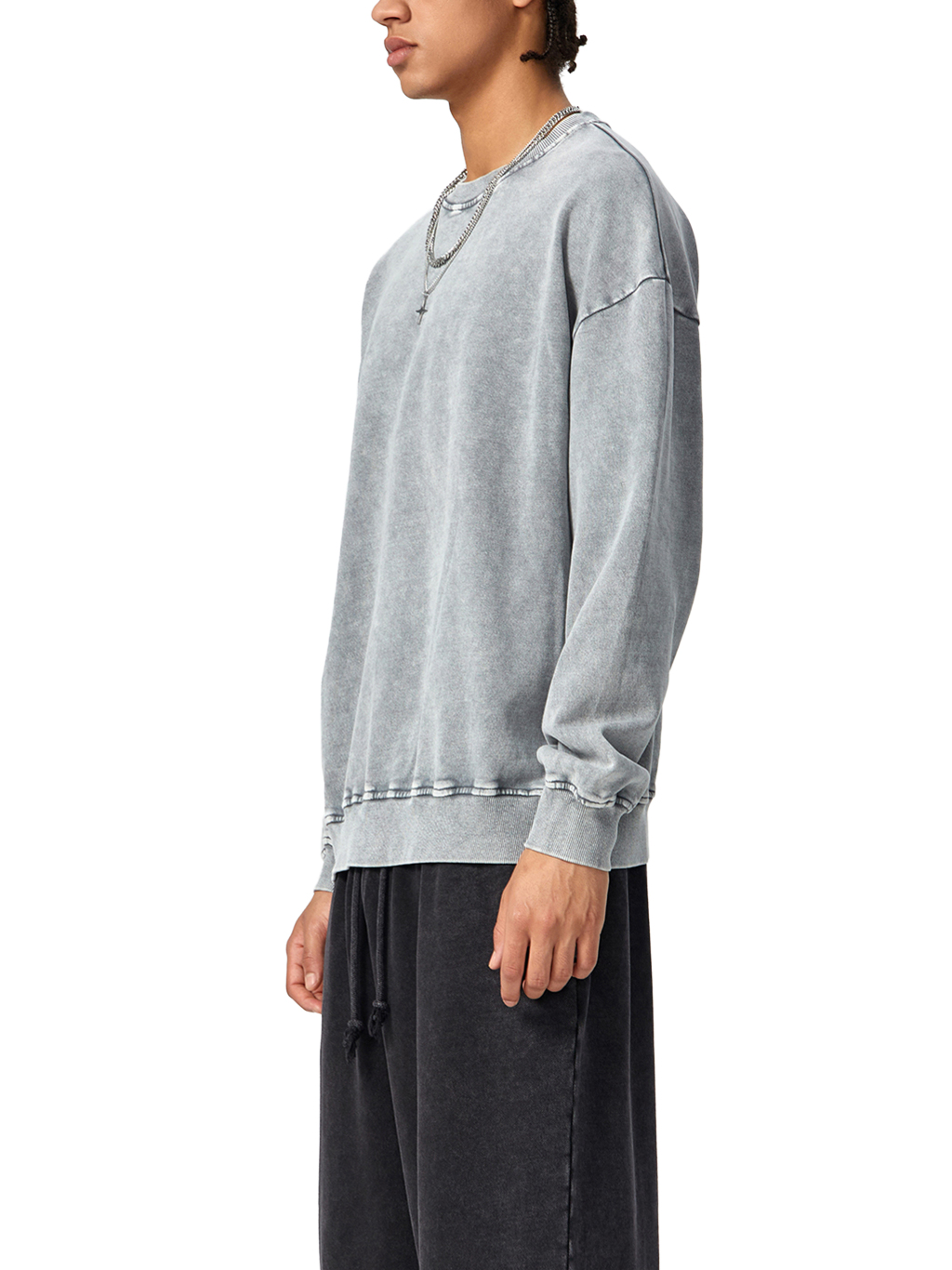 Acid Wash Oversized Sweatshirt – Essential Streetwear | Tapstitch-4
